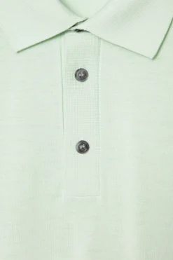 COS SLIM KNITTED SILK POLO SHIRT- Polo Shirts | Sweaters & Cardigans
