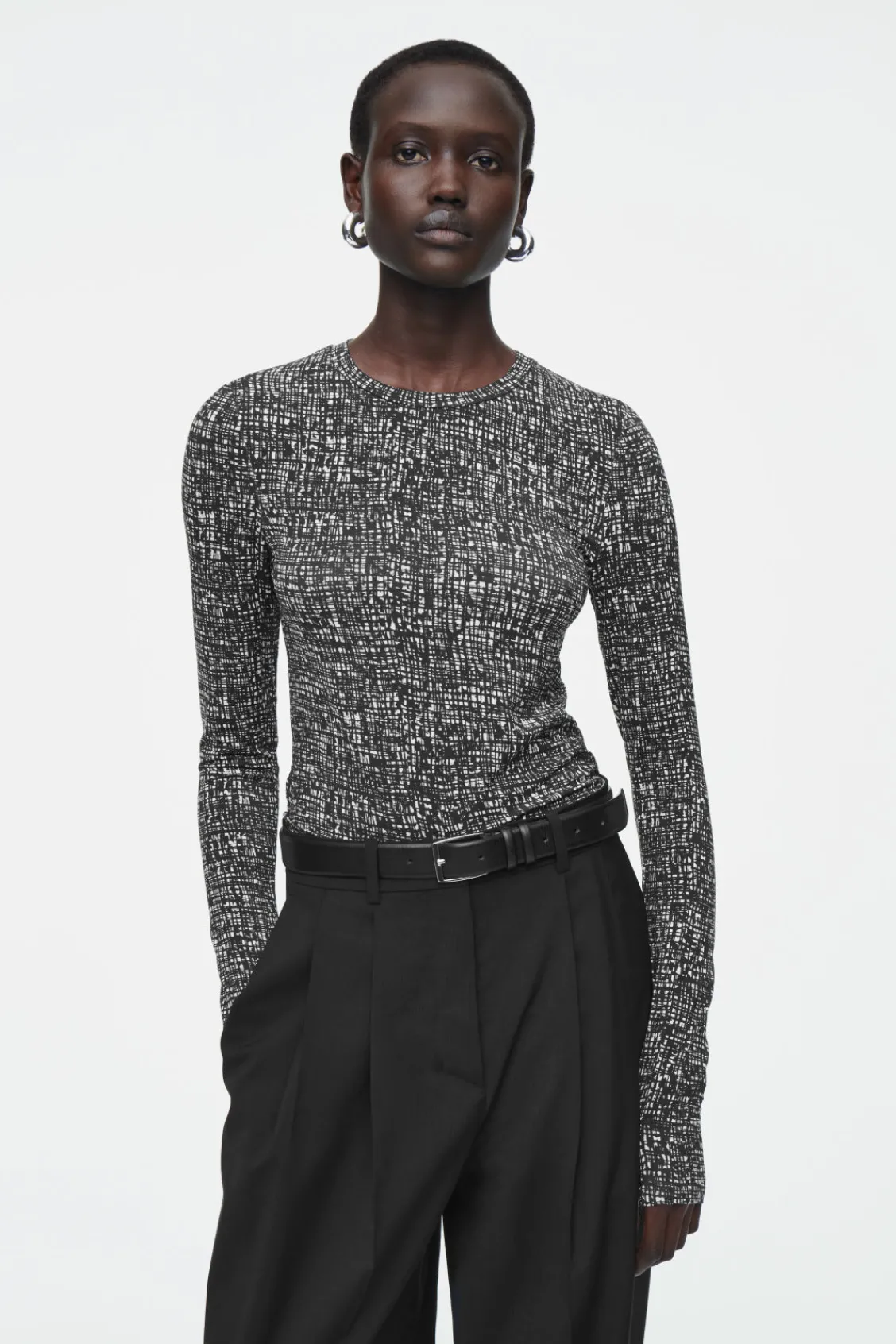 COS SLIM LONG-SLEEVE TOP-Women Tops