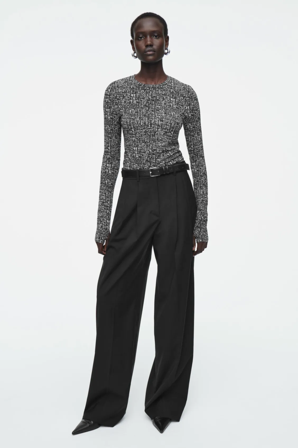COS SLIM LONG-SLEEVE TOP-Women Tops