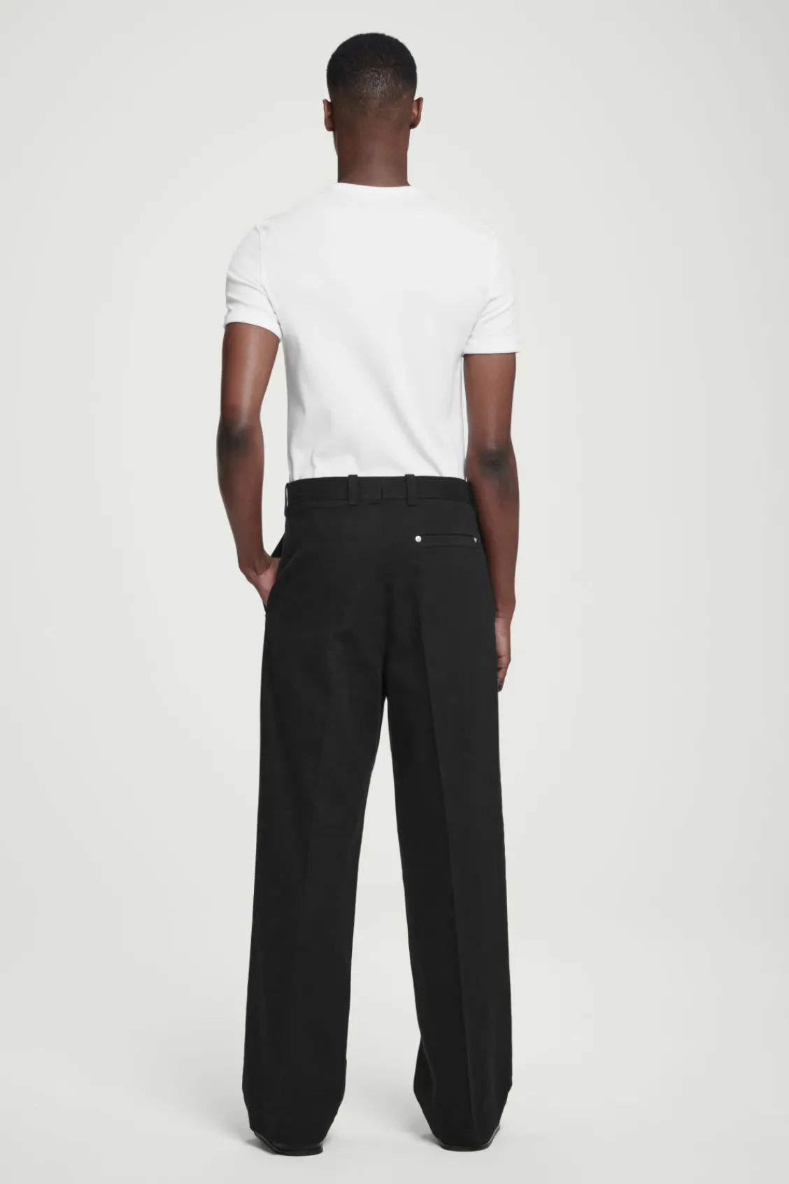 COS SLIM RIBBED COTTON T-SHIRT- T-Shirts