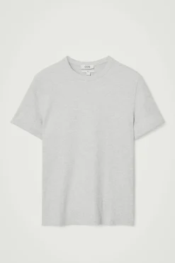 COS SLIM RIBBED COTTON T-SHIRT- T-Shirts