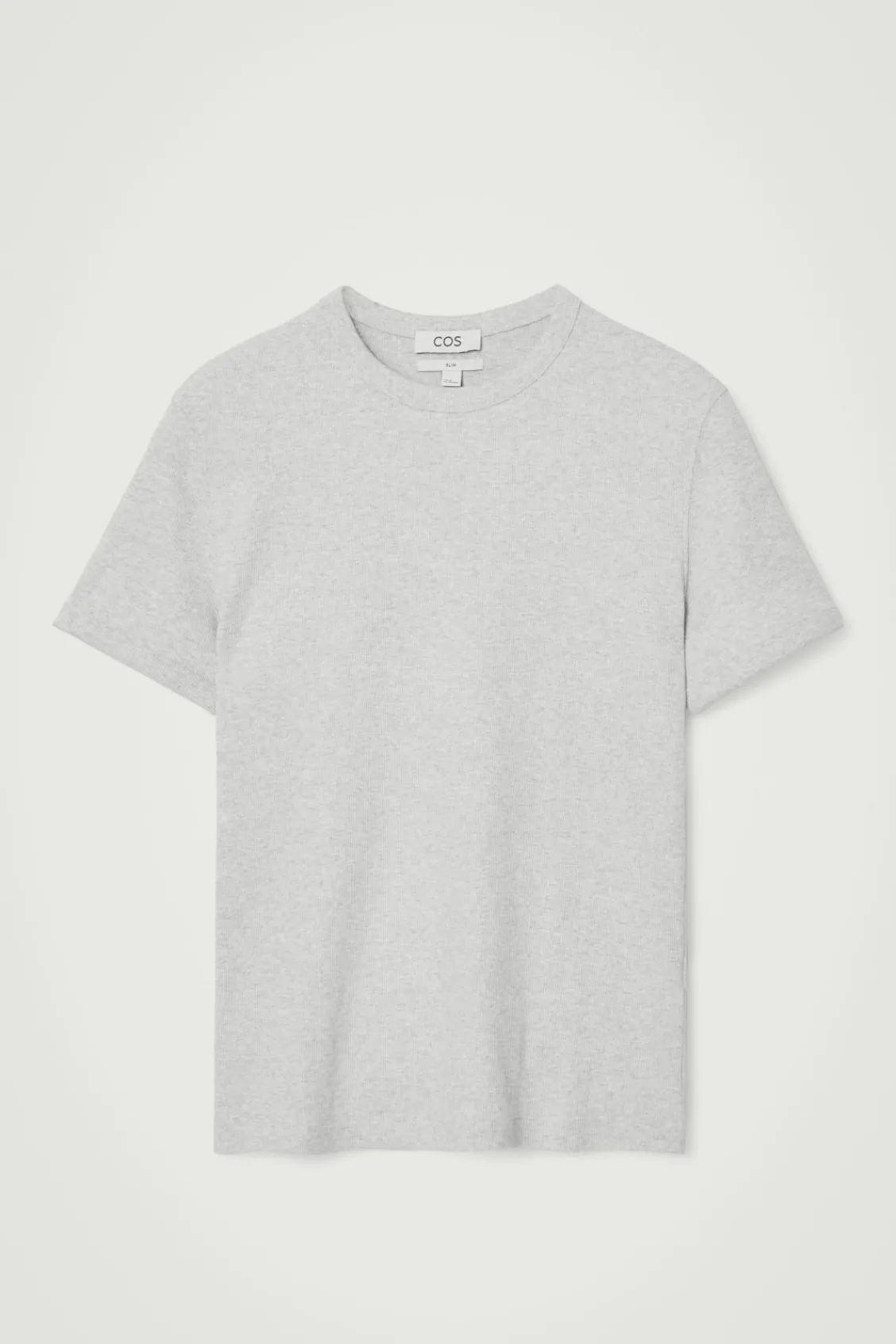 COS SLIM RIBBED COTTON T-SHIRT- T-Shirts