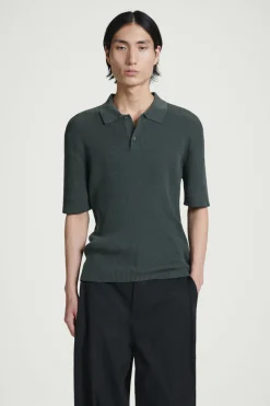 COS SLIM RIBBED-KNIT POLO SHIRT- Polo Shirts | Sweaters & Cardigans