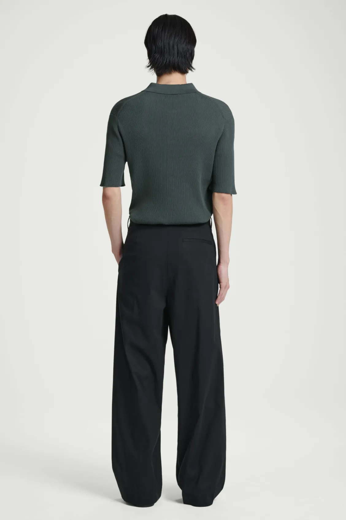 COS SLIM RIBBED-KNIT POLO SHIRT- Polo Shirts | Sweaters & Cardigans