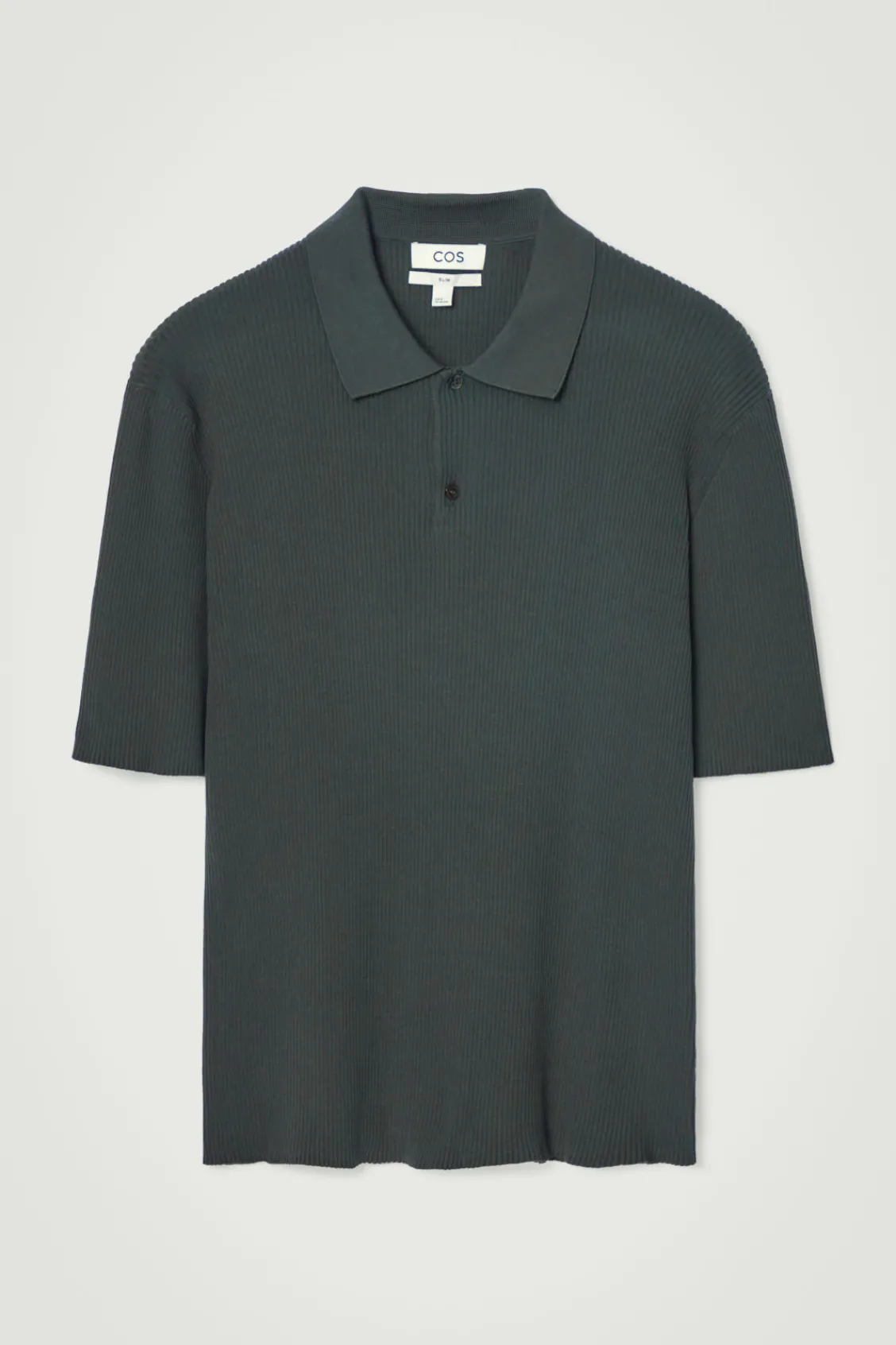 COS SLIM RIBBED-KNIT POLO SHIRT- Polo Shirts | Sweaters & Cardigans