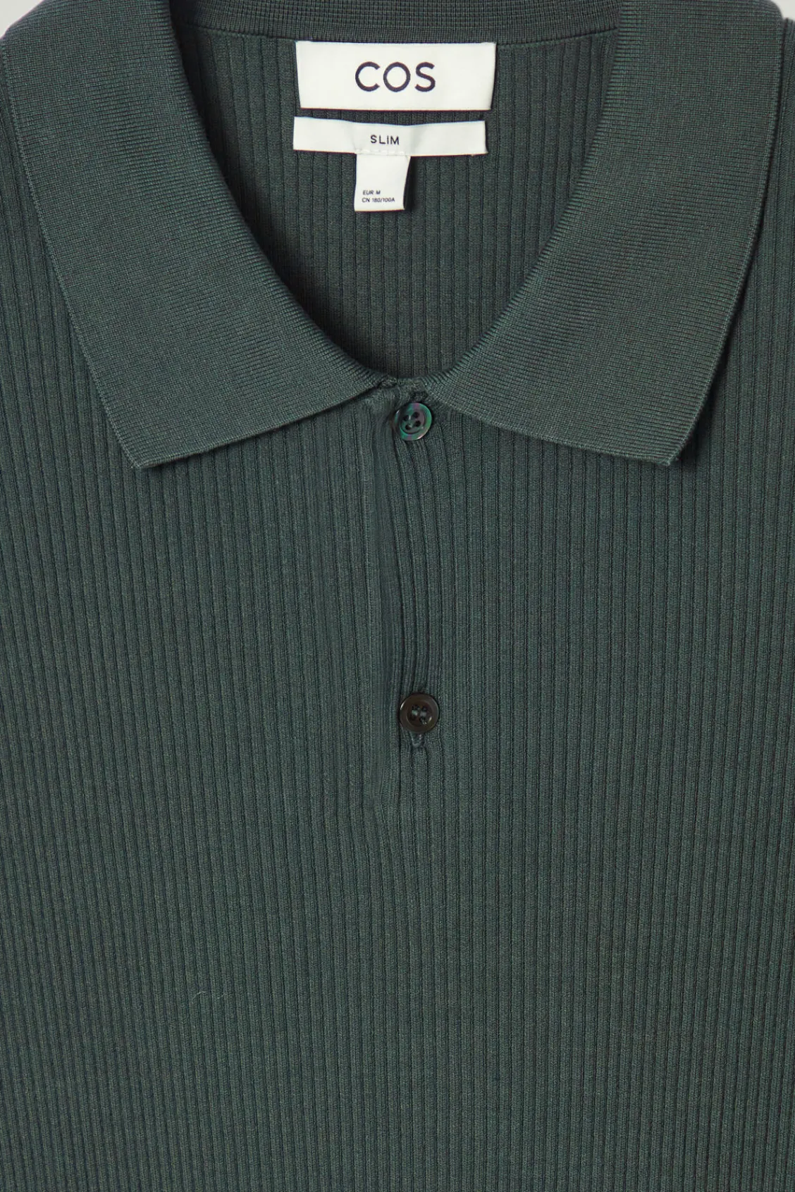 COS SLIM RIBBED-KNIT POLO SHIRT- Polo Shirts | Sweaters & Cardigans