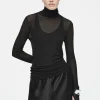 COS SLIM SILK TURTLENECK TOP-Women Tops