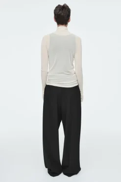 COS SLIM SILK TURTLENECK TOP-Women Tops
