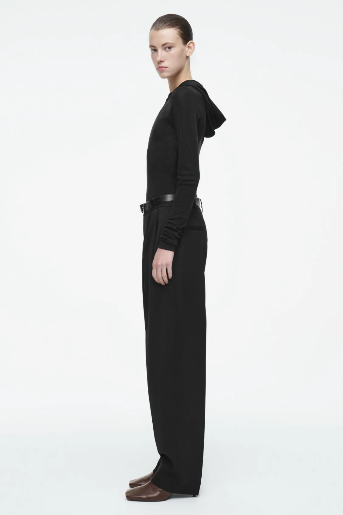 COS SLIM TAILORED WOOL-BLEND PANTS-Women Pants