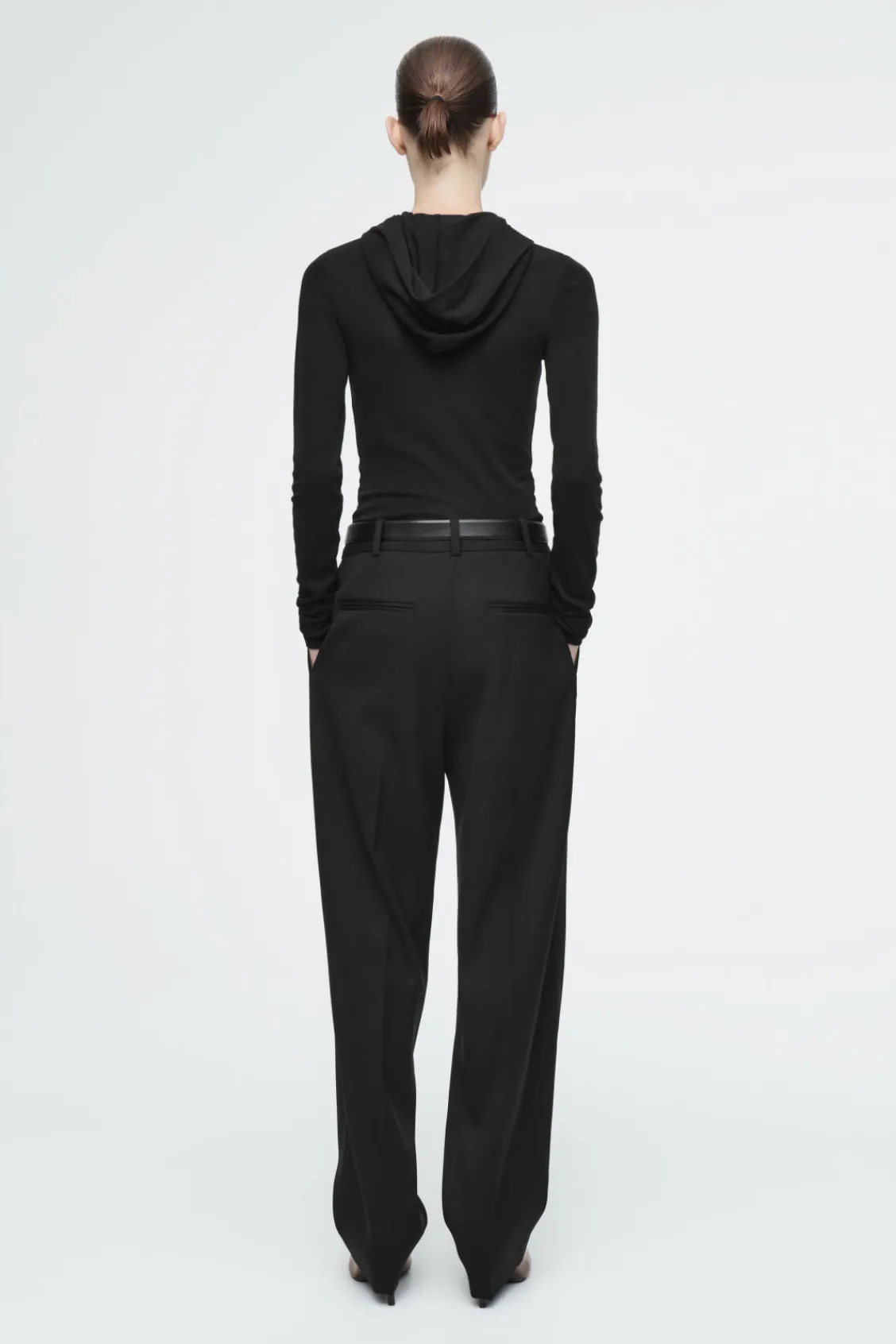 COS SLIM TAILORED WOOL-BLEND PANTS-Women Pants