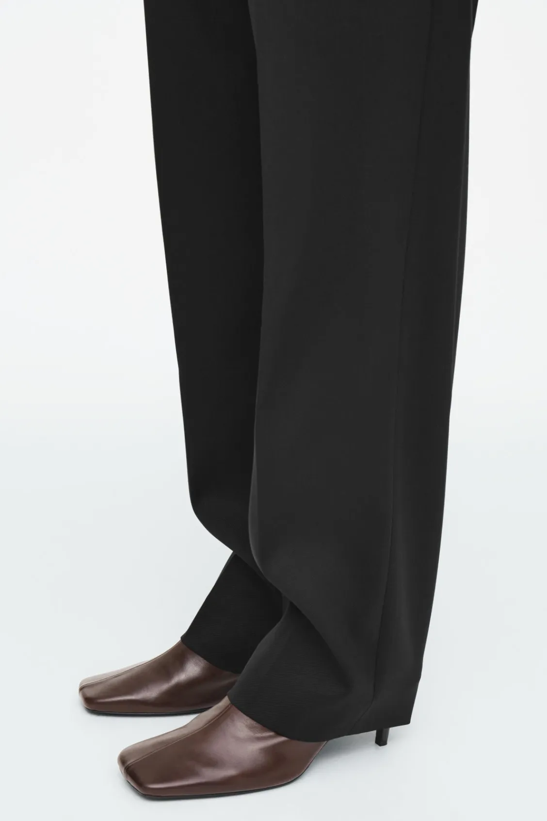 COS SLIM TAILORED WOOL-BLEND PANTS-Women Pants