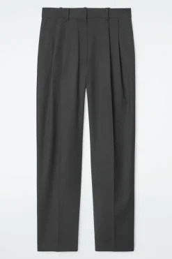 COS SLIM TAILORED WOOL-BLEND PANTS-Women Pants