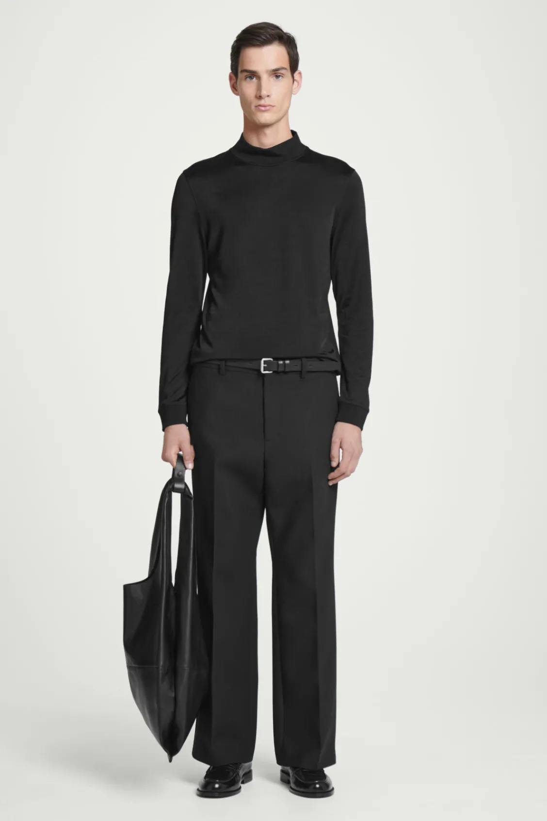 COS SLIM-FIT MOCK-NECK TOP- T-Shirts