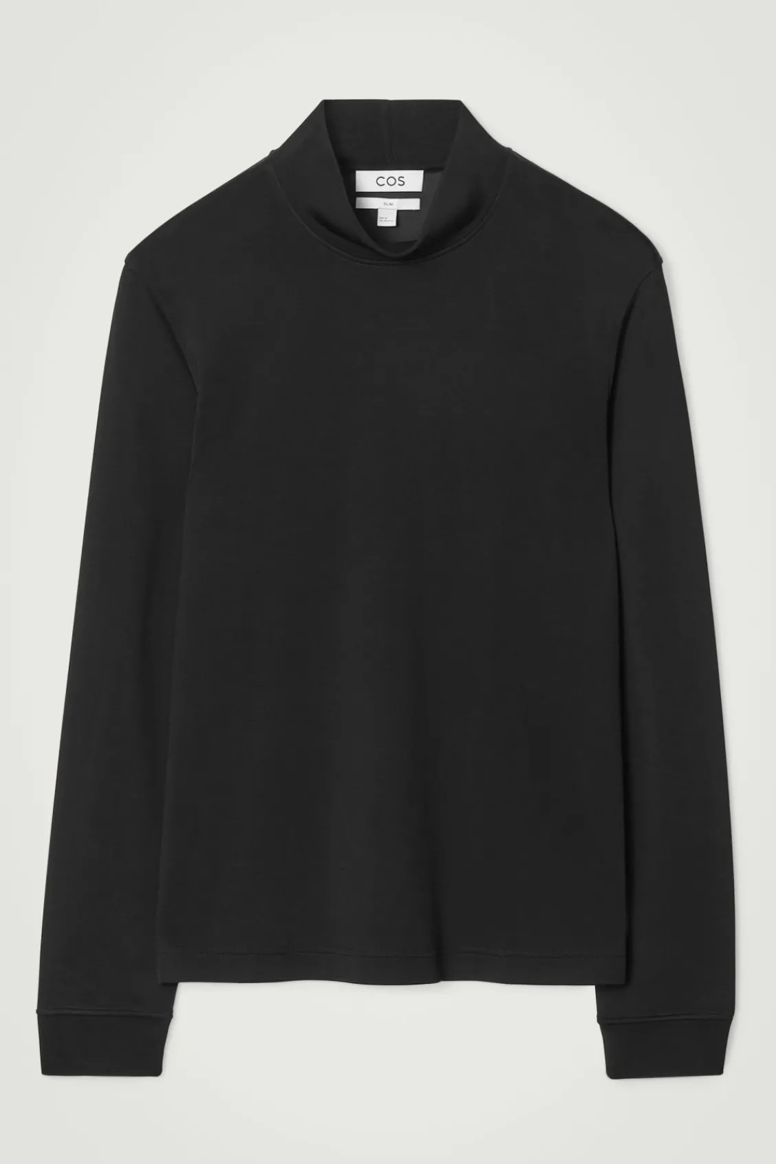 COS SLIM-FIT MOCK-NECK TOP- T-Shirts
