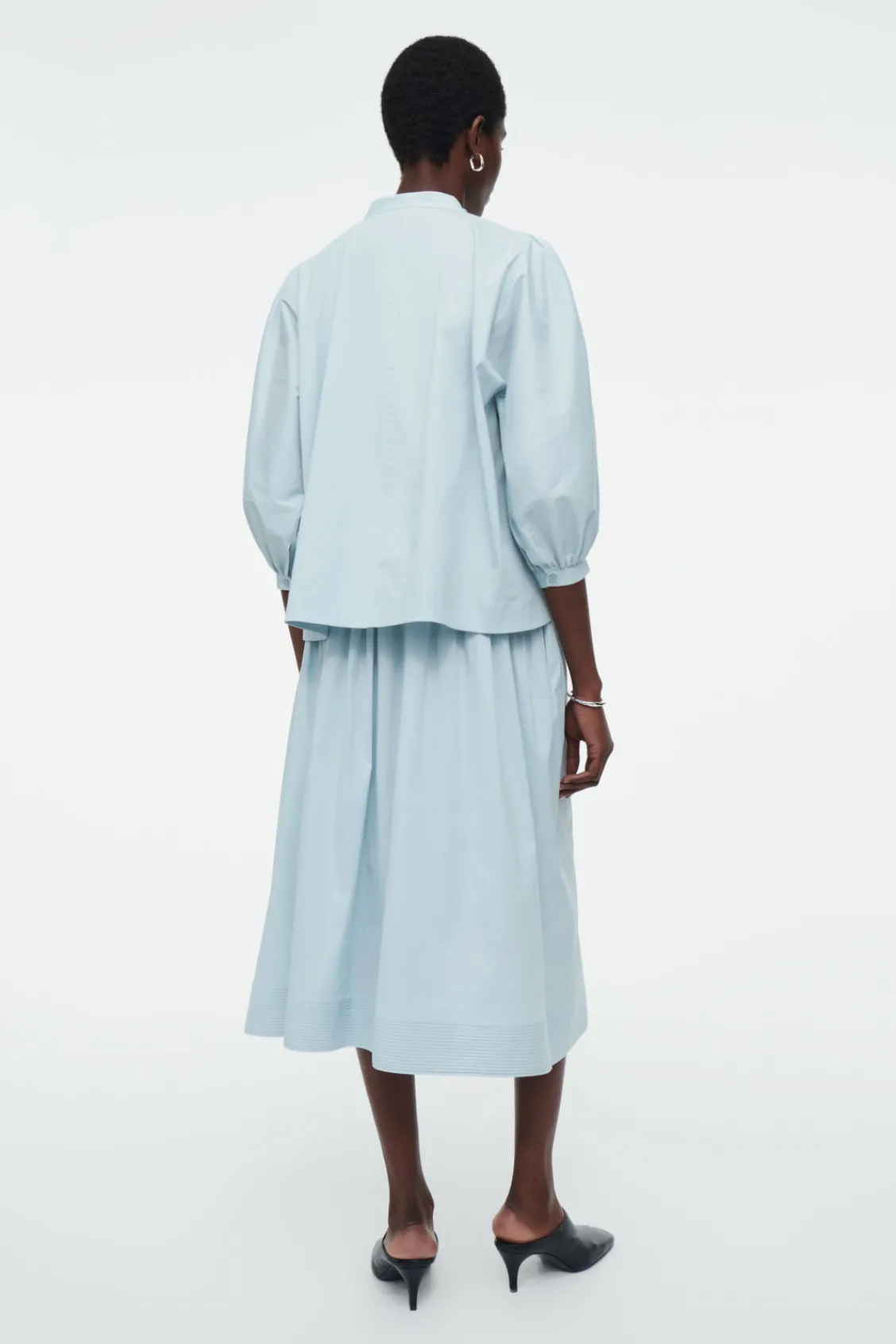 COS SMOCKED A-LINE MIDI SKIRT-Women Skirts