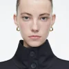 COS SQUARED HOOP EARRINGS-Women Jewelry