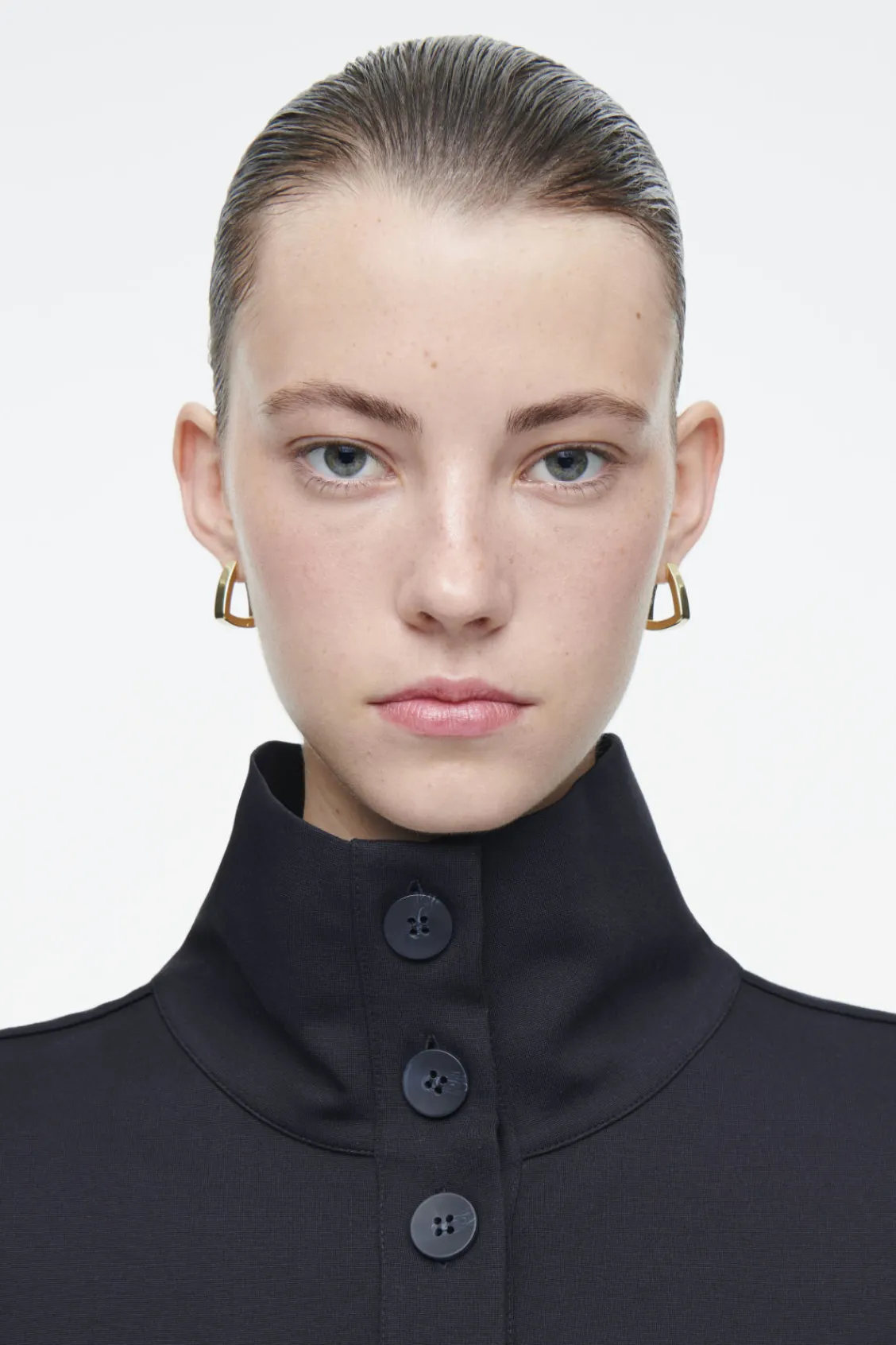 COS SQUARED HOOP EARRINGS-Women Jewelry