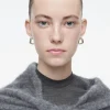 COS SQUARED HOOP EARRINGS-Women Jewelry