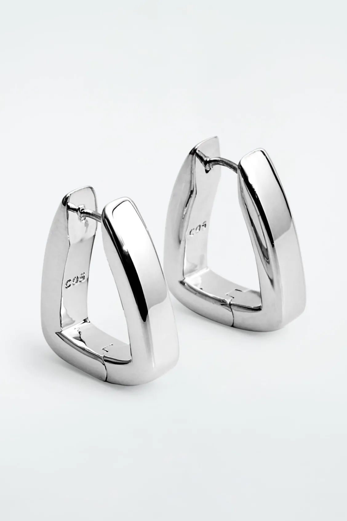 COS SQUARED HOOP EARRINGS-Women Jewelry