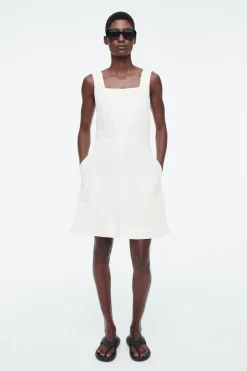 COS SQUARE-NECK MINI PINAFORE DRESS-Women Dresses & Jumpsuits