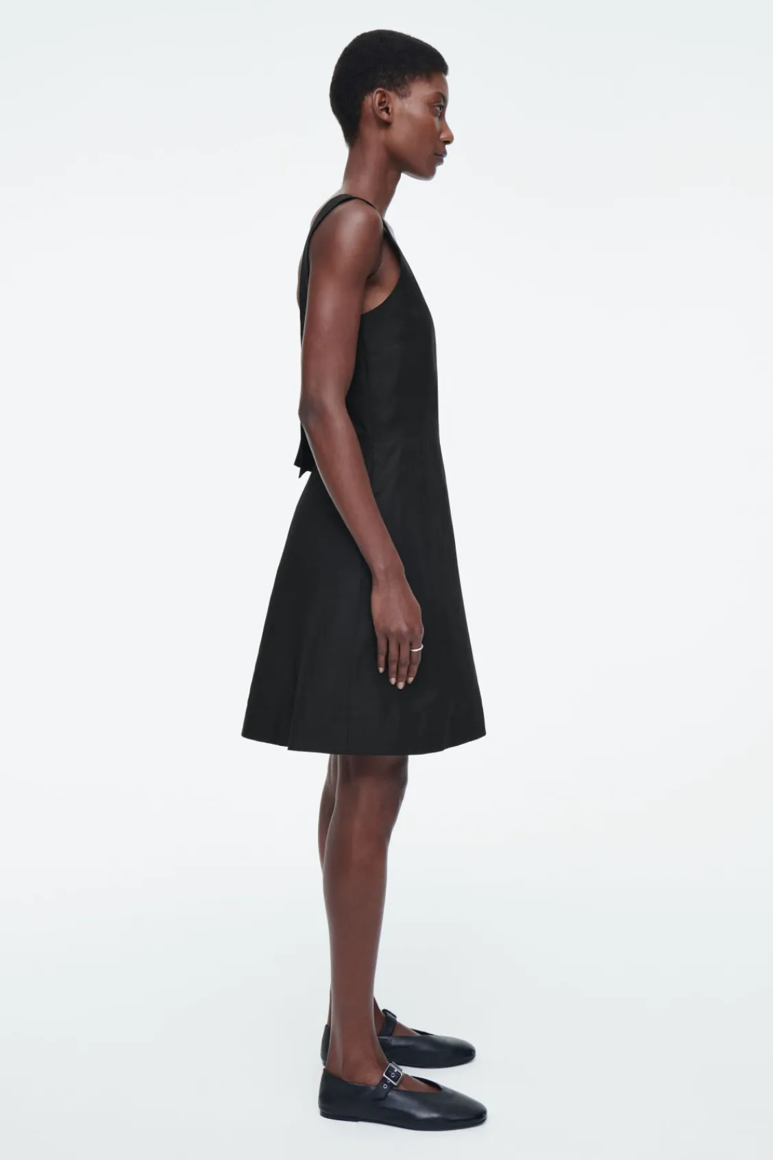COS SQUARE-NECK MINI PINAFORE DRESS-Women Dresses & Jumpsuits