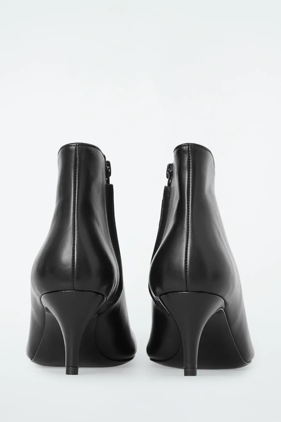 COS SQUARE-TOE LEATHER ANKLE BOOTS-Women Shoes