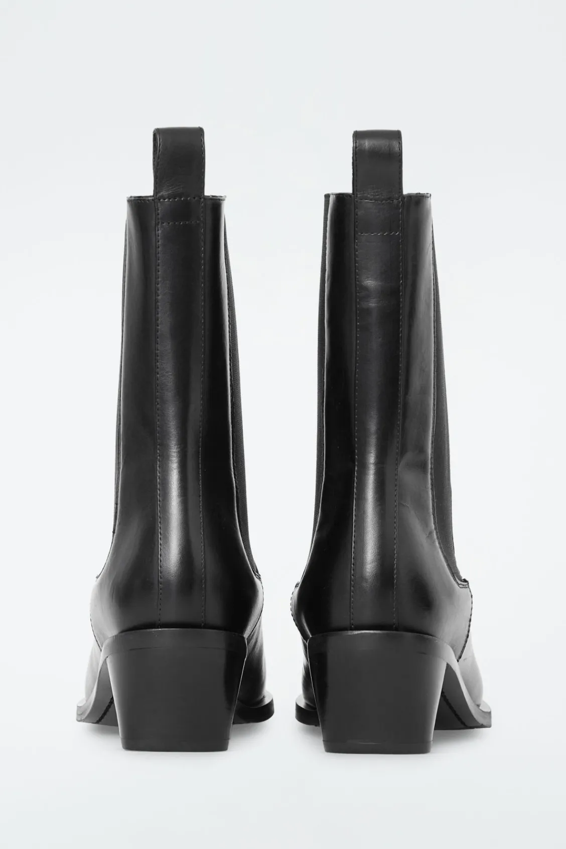 COS SQUARE-TOE LEATHER CHELSEA BOOTS-Women Shoes