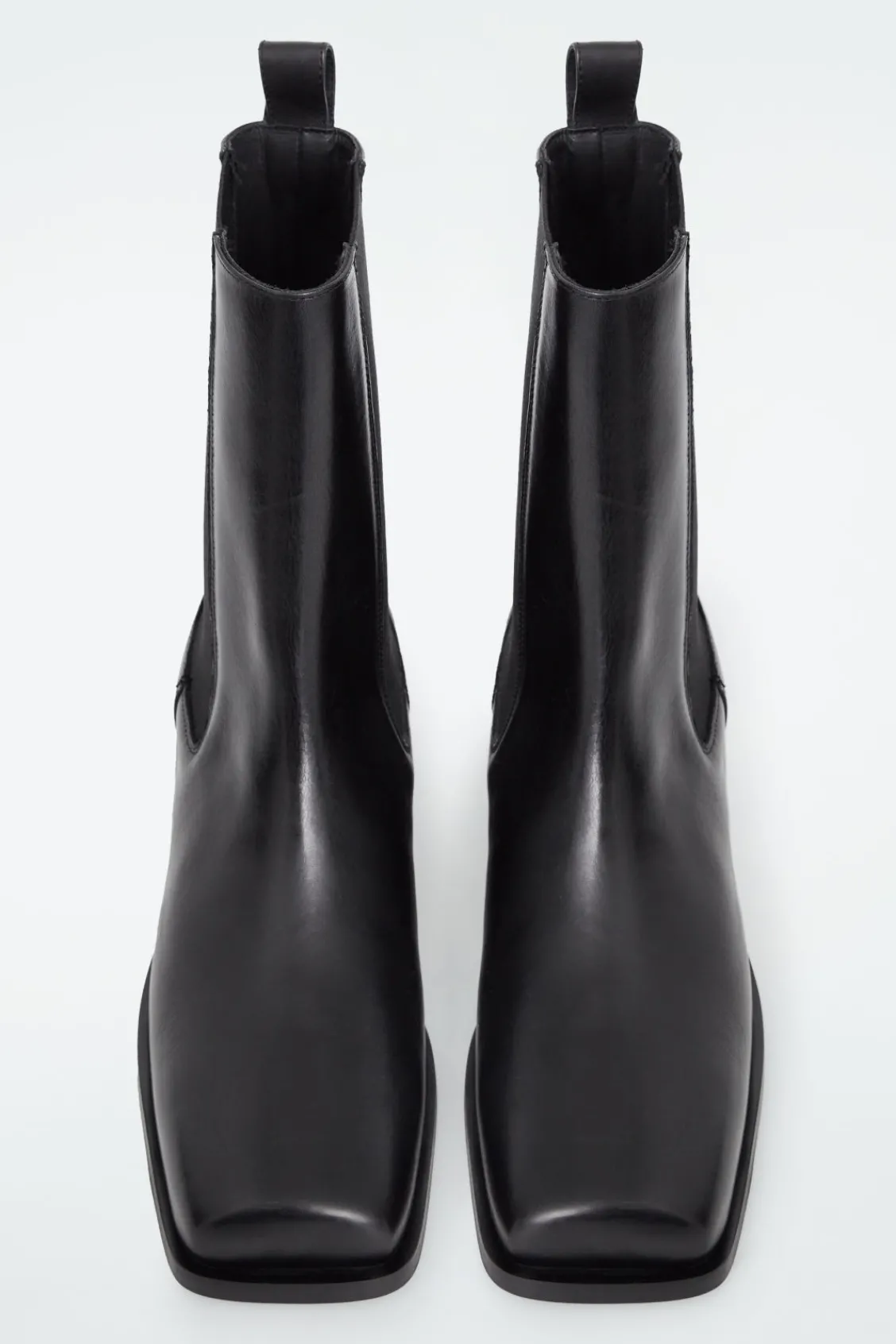 COS SQUARE-TOE LEATHER CHELSEA BOOTS-Women Shoes