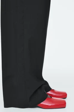 COS SQUARE-TOE LEATHER HEELED BALLET PUMPS-Women Shoes