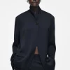 COS STAND-COLLAR SATIN TUXEDO BLAZER-Women Vests & Tailoring | Coats & Jackets