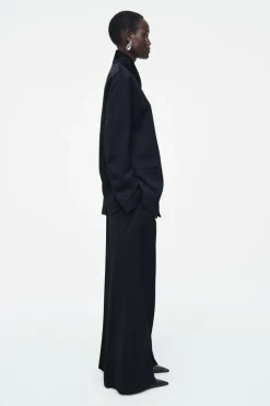 COS STAND-COLLAR SATIN TUXEDO BLAZER-Women Vests & Tailoring | Coats & Jackets