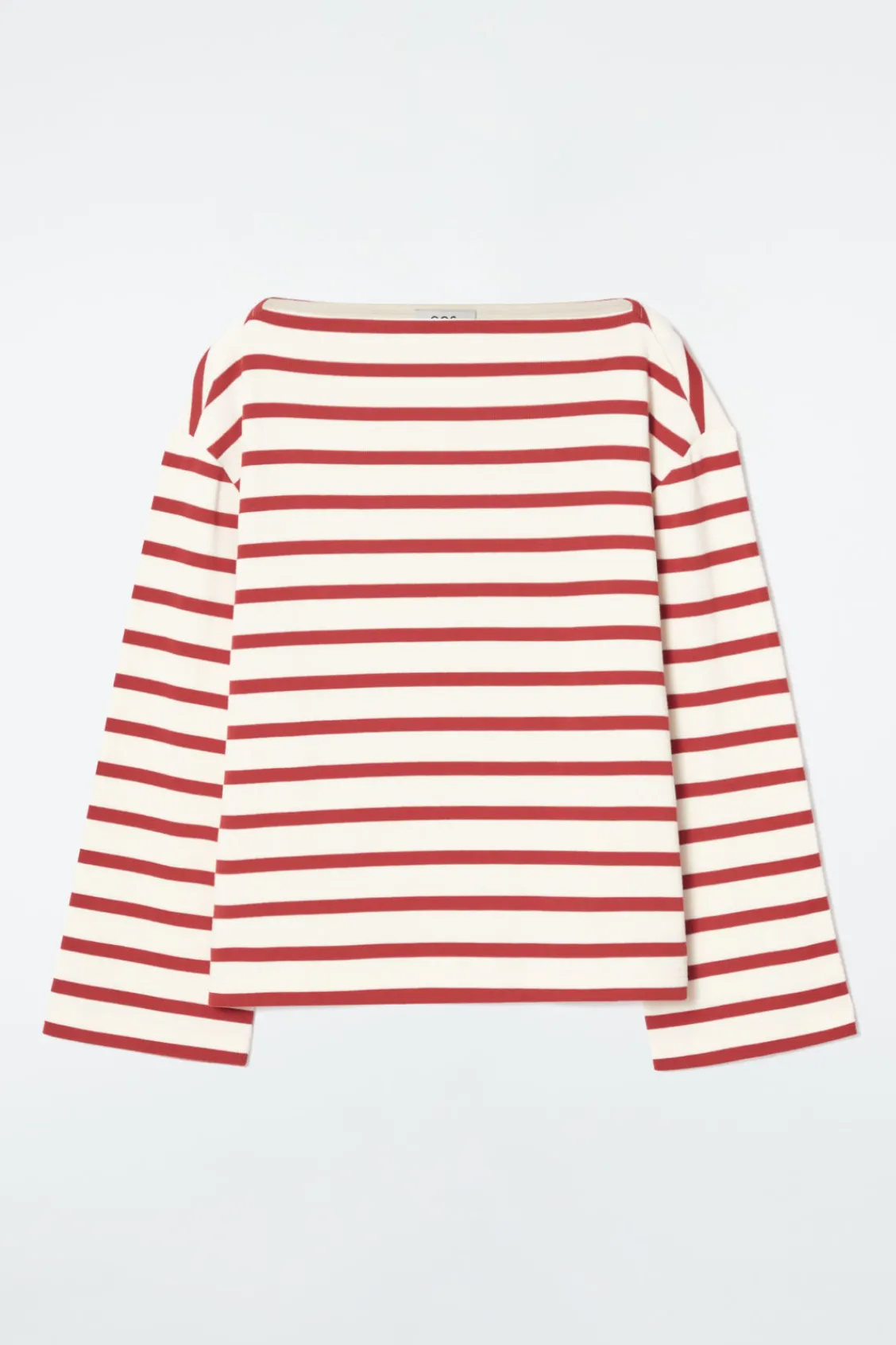 COS STRIPED BOAT-NECK TOP-Women Tops