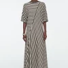 COS STRIPED JERSEY MIDI DRESS-Women Dresses & Jumpsuits