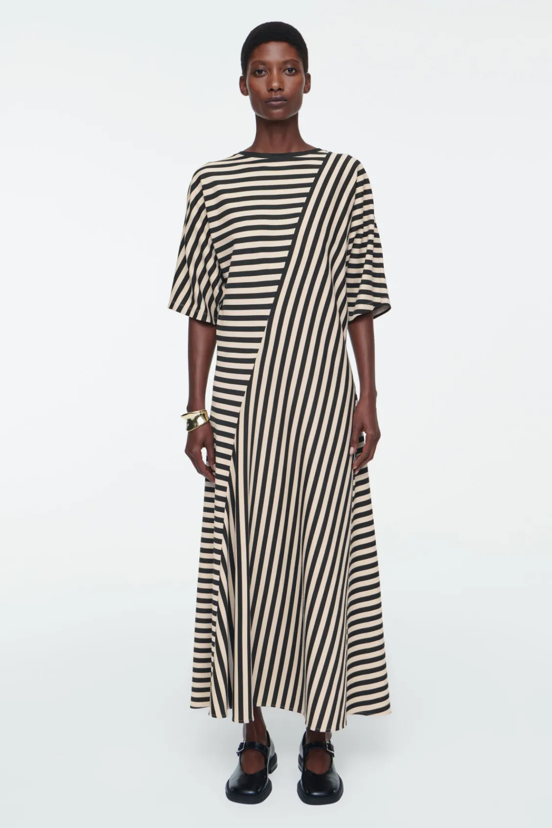 COS STRIPED JERSEY MIDI DRESS-Women Dresses & Jumpsuits