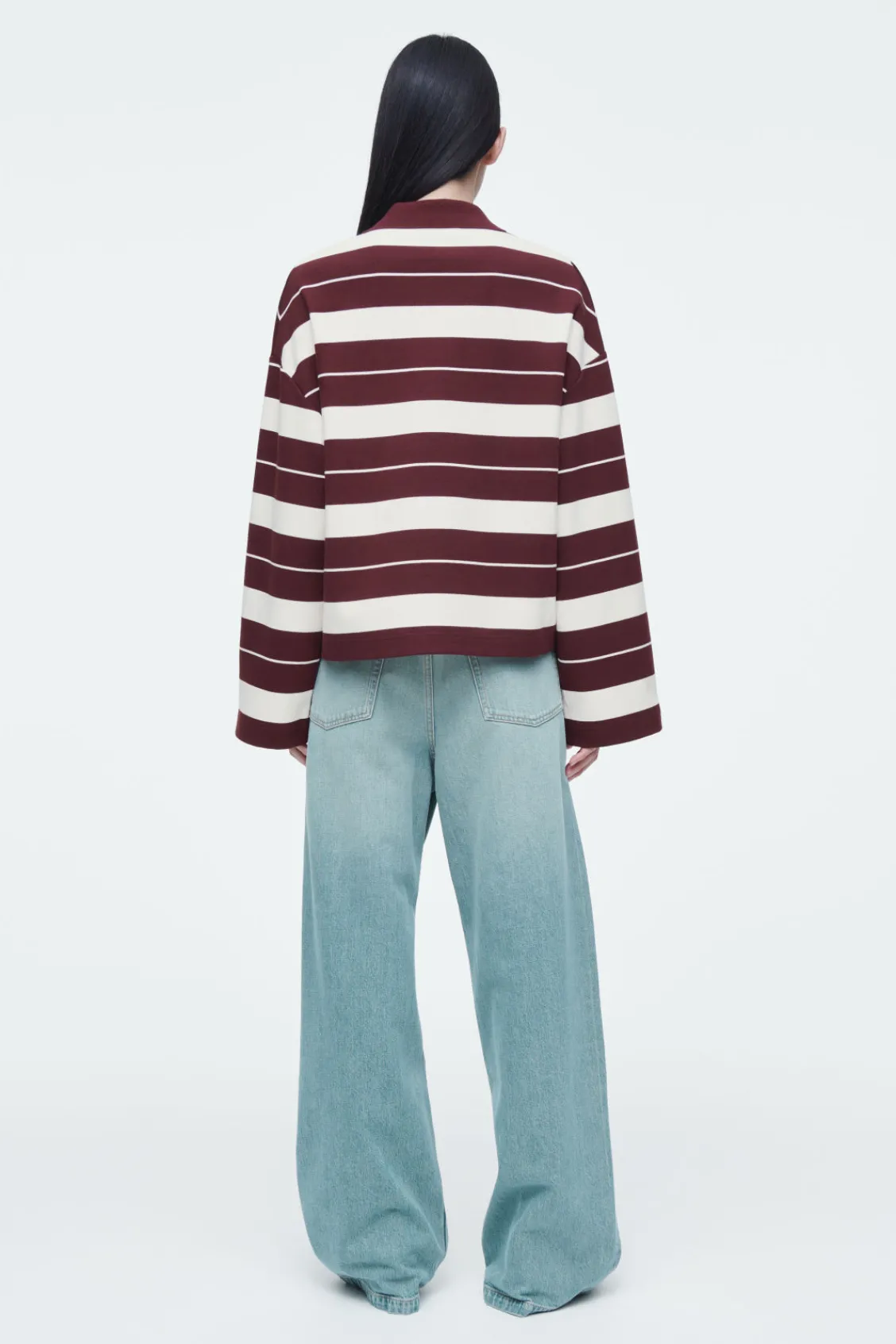 COS STRIPED JERSEY RUGBY SHIRT-Women Tops