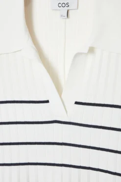 COS STRIPED KNITTED MINI POLO DRESS-Women Dresses & Jumpsuits | Sweaters & Cardigans