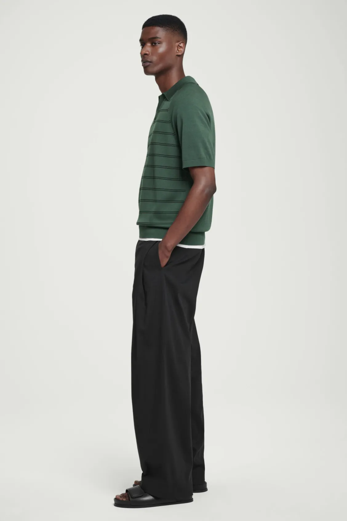 COS STRIPED KNITTED POLO SHIRT- Polo Shirts | Sweaters & Cardigans
