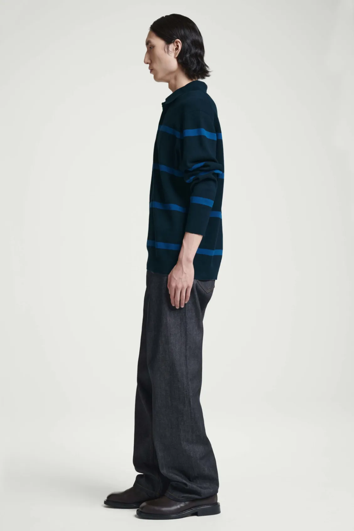 COS STRIPED KNITTED POLO SHIRT- Polo Shirts | Sweaters & Cardigans