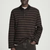 COS STRIPED LONG-SLEEVED POLO SHIRT- Polo Shirts