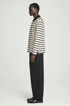 COS STRIPED LONG-SLEEVED POLO SHIRT- Polo Shirts