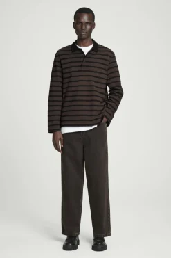 COS STRIPED LONG-SLEEVED POLO SHIRT- Polo Shirts