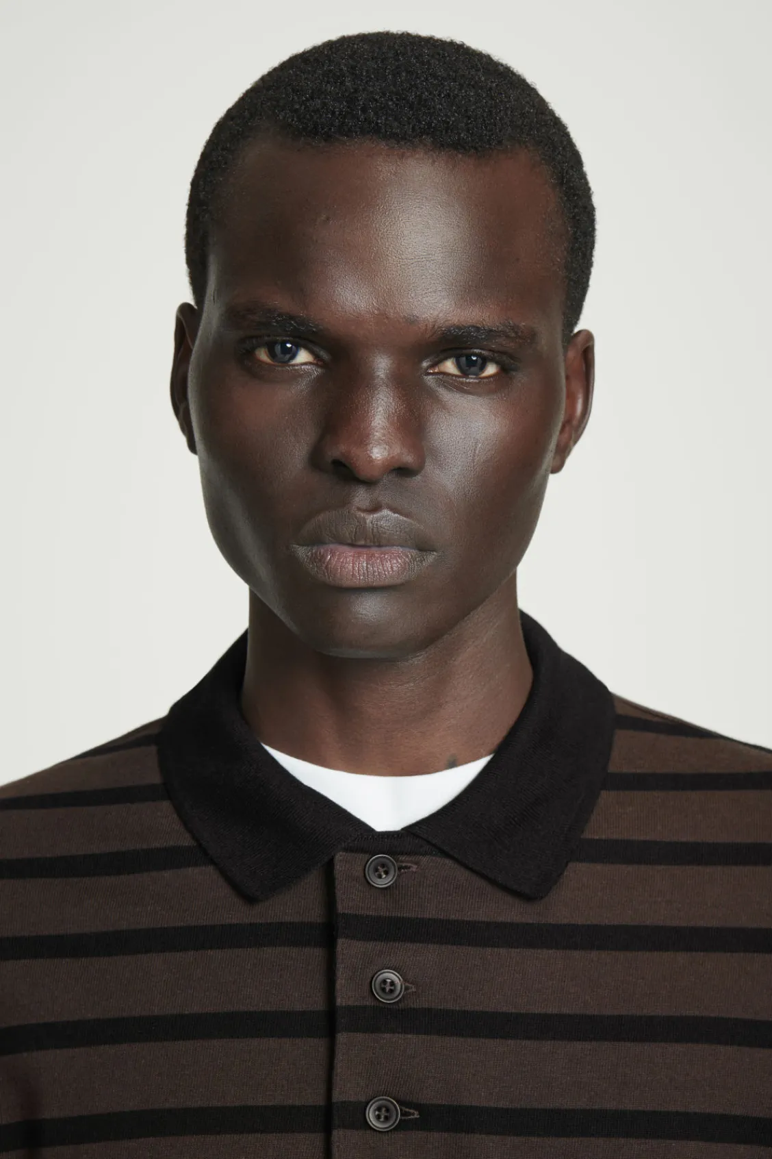 COS STRIPED LONG-SLEEVED POLO SHIRT- Polo Shirts