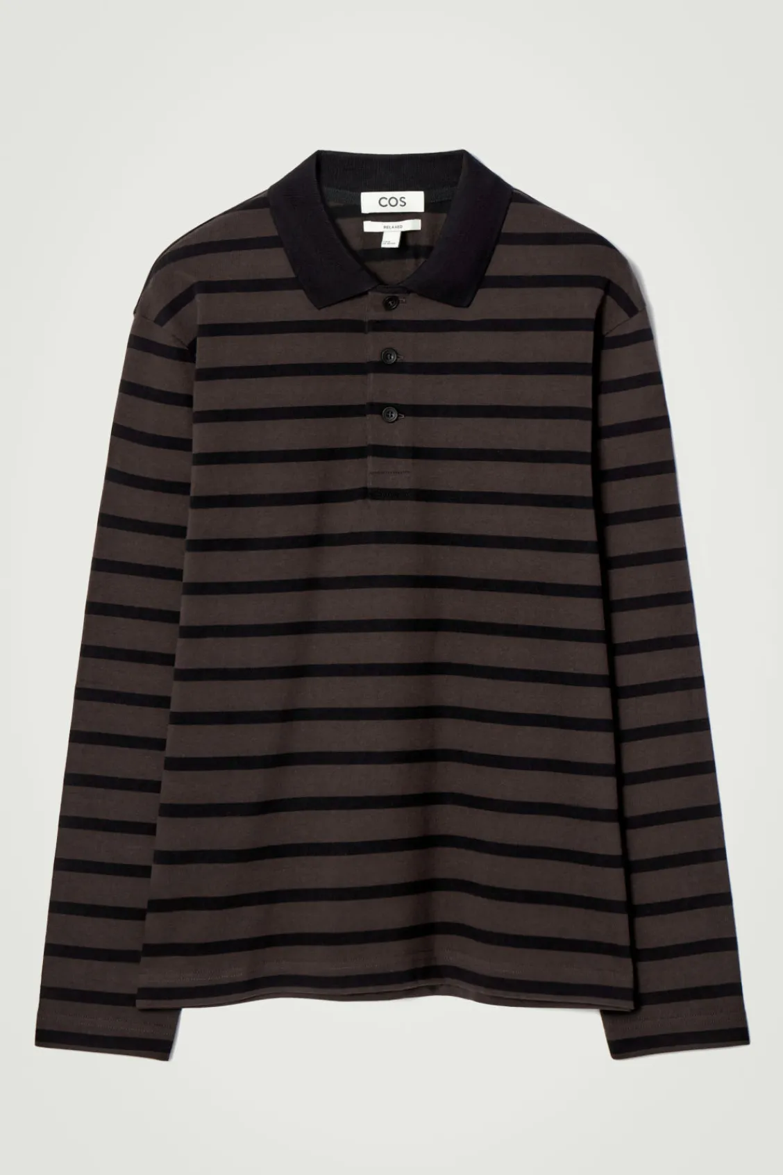 COS STRIPED LONG-SLEEVED POLO SHIRT- Polo Shirts
