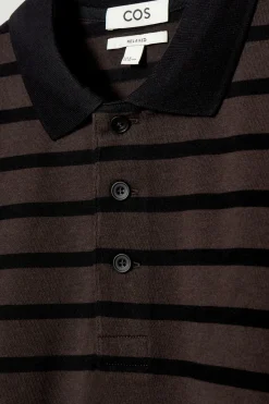 COS STRIPED LONG-SLEEVED POLO SHIRT- Polo Shirts