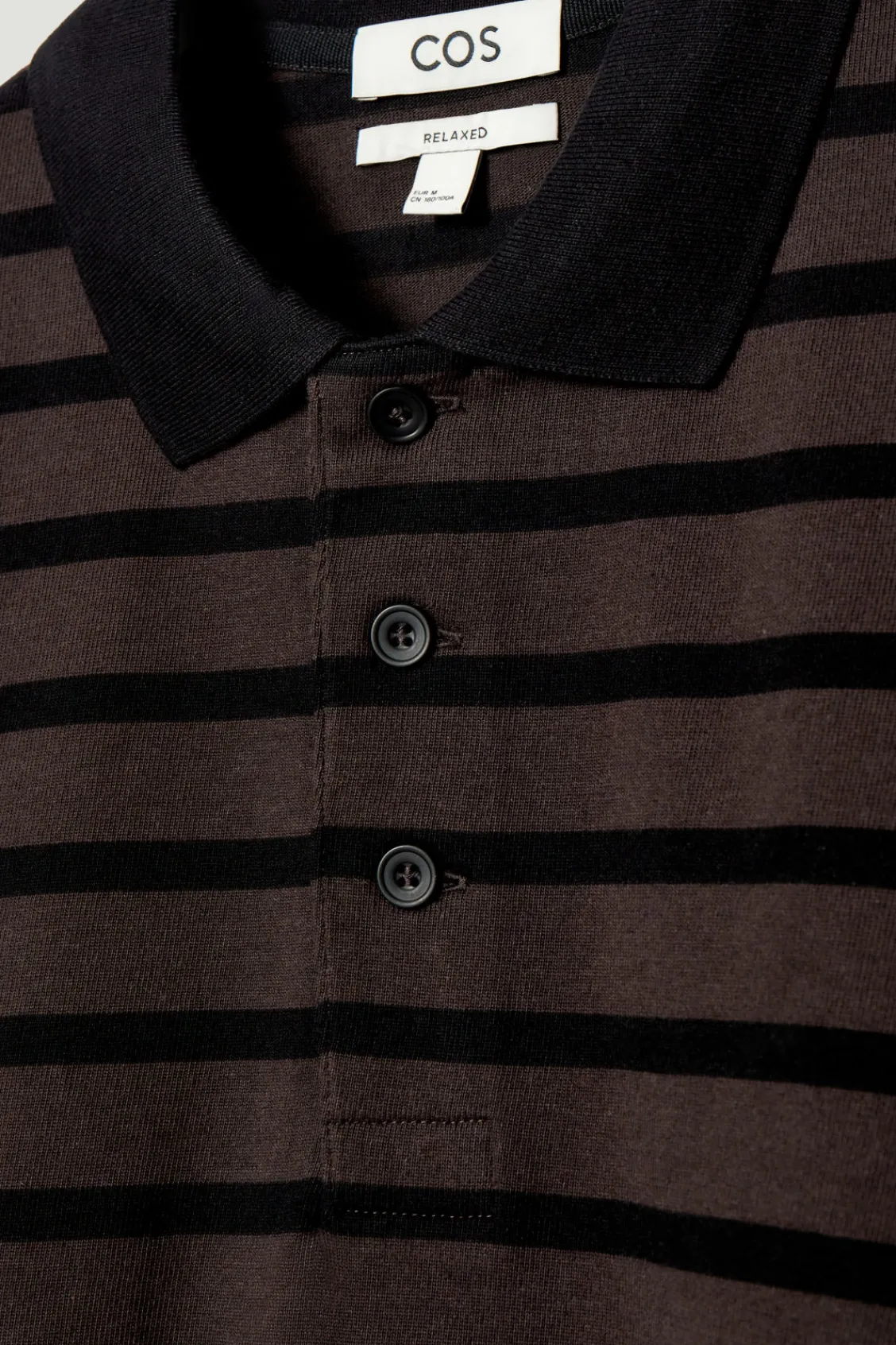 COS STRIPED LONG-SLEEVED POLO SHIRT- Polo Shirts