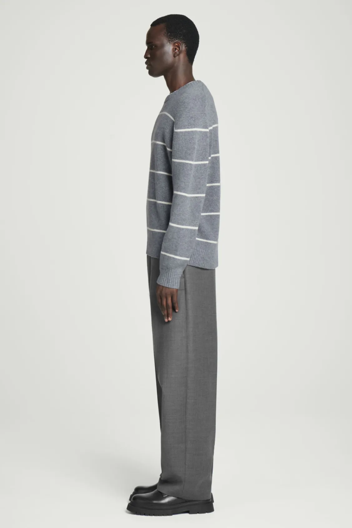 COS STRIPED WOOL AND YAK-BLEND SWEATER- Sweaters & Cardigans