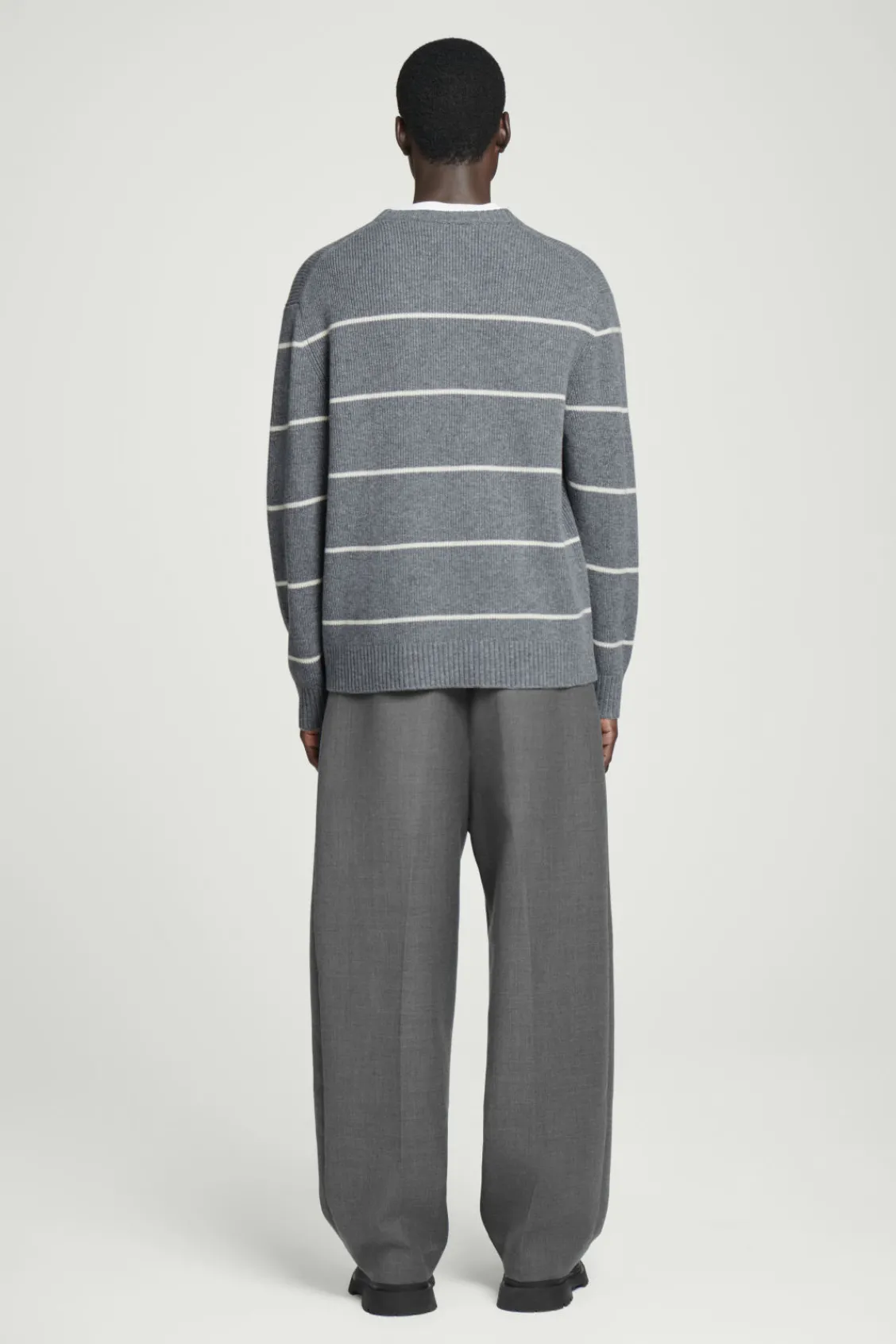COS STRIPED WOOL AND YAK-BLEND SWEATER- Sweaters & Cardigans