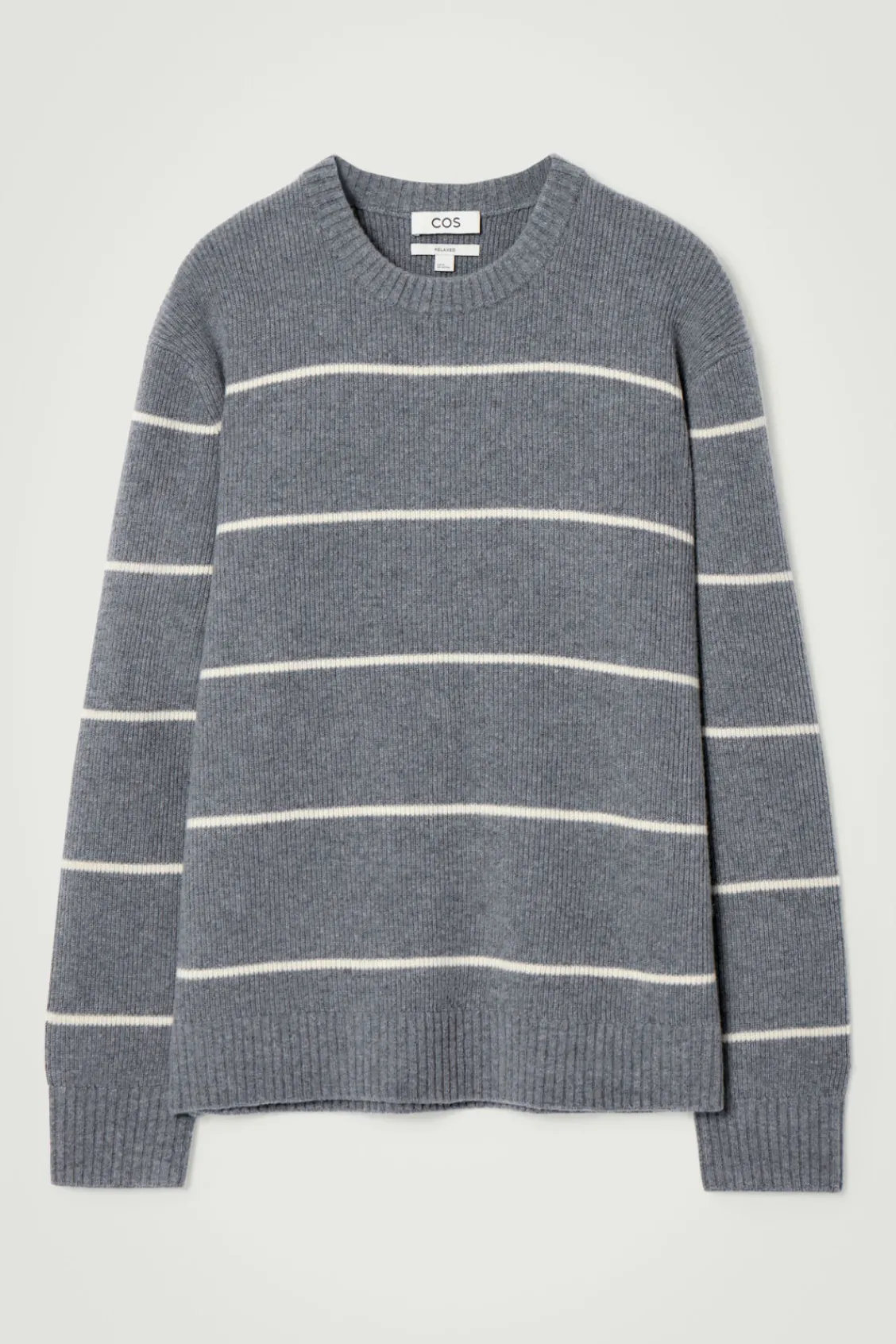 COS STRIPED WOOL AND YAK-BLEND SWEATER- Sweaters & Cardigans