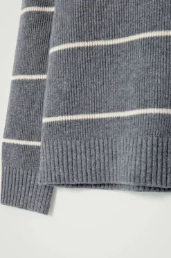 COS STRIPED WOOL AND YAK-BLEND SWEATER- Sweaters & Cardigans