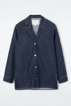 COS TAILORED DENIM SHIRT-Women Shirts & Blouses | Tops